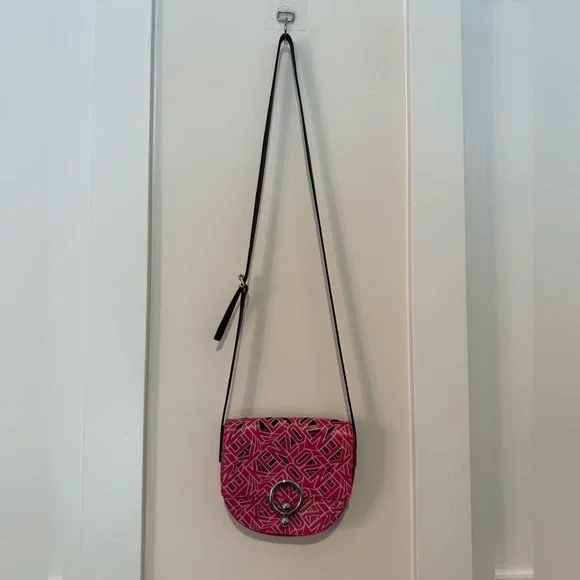 KENZO Hot Pink Laser Cut Leather Flying Crossbody Bag in Pristine Condition - Picture 6 of 17